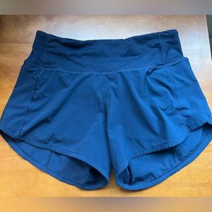 Blue lululemon shorts speed ups